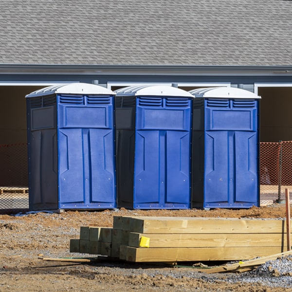 how often are the porta potties cleaned and serviced during a rental period in Heritage Lake IN